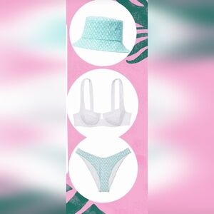 Victoria's Secret Swimwear Brazilian Shell Print Trio